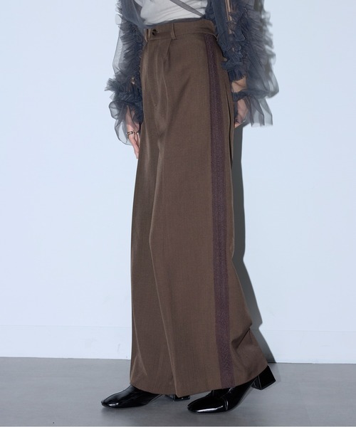 「MAISON BREEZE reveur」 スラックス S ブラウン レディース_画像9