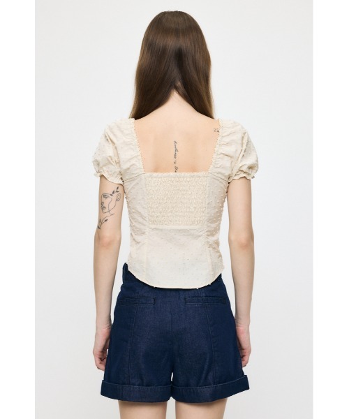 MOUSSY（マウジー） ブラウス シャツ POLKA DOT CORSET ブラウス