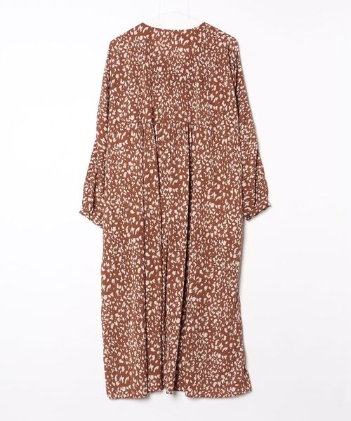 「loaf」 花柄長袖ワンピース ONE SIZE ブラウン レディース_画像2