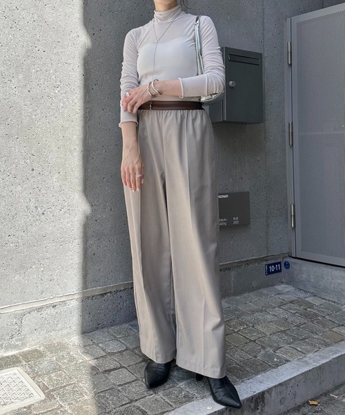 「COLLAGE GALLARDAGALANTE」 スラックス FREE ベージュ レディース_画像7
