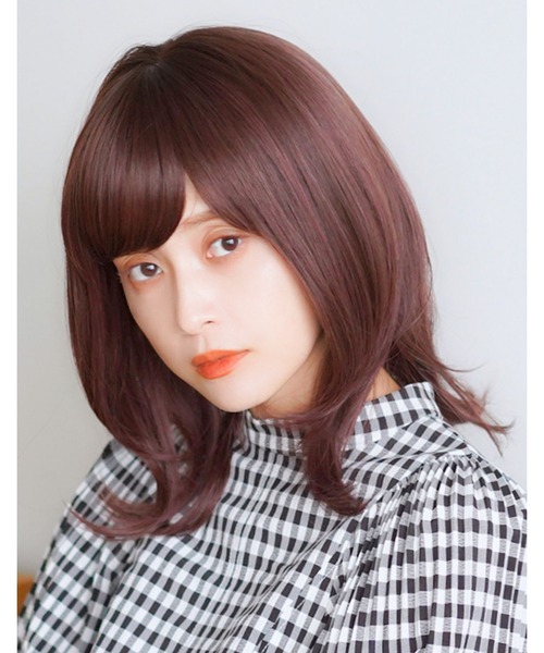 LINEASTORIA ブラウン ミディアムウィッグ、mywigミディアム　２点 LINEASTORIA ウィッグ エクステ 「フルウィッグ・ミディアム」昼下がり