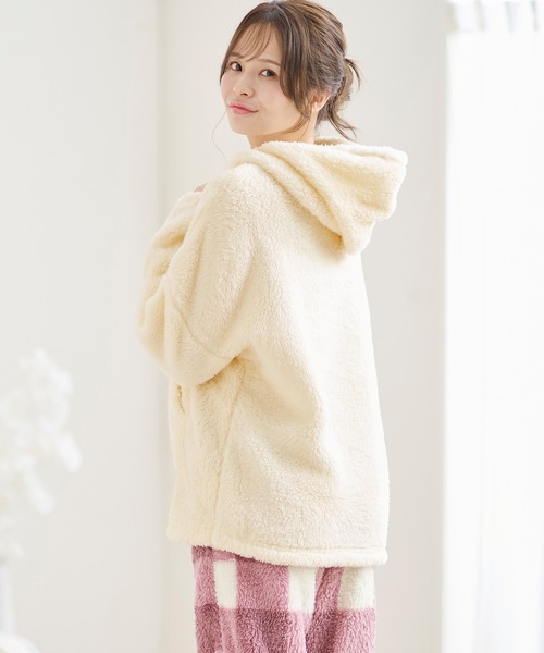 パジャマ ルームウェア 「ふんわりモコモコ温活上下セット」ボア