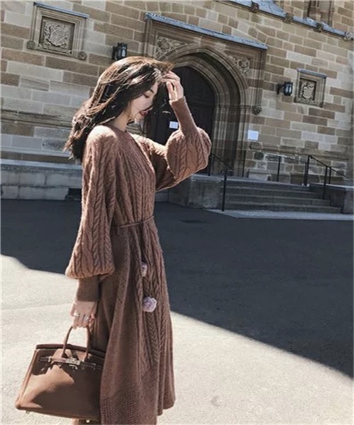 ワンピース ケーブルニットロングワンピース 紐付き Zozotown Paypayモール店 通販 Paypayモール