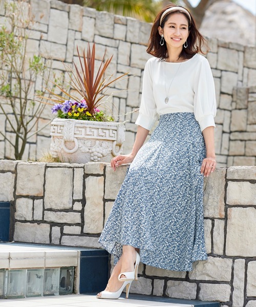 エレガント ふんわり ボリューム ロング スカート パーティー 配色重ねボリュームチュールロングスカート【Hana服】 通販