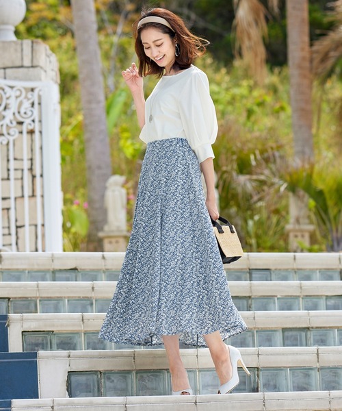 エレガント ふんわり ボリューム ロング スカート パーティー 配色重ねボリュームチュールロングスカート【Hana服】 通販