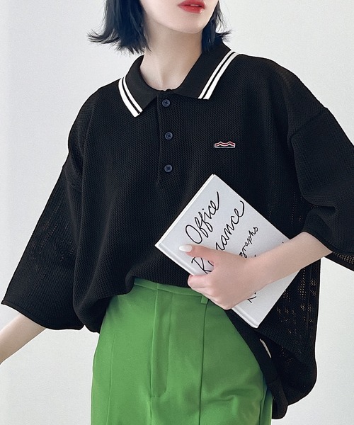 tシャツ オーシャンウェーブ ニットポロ レディース Java ポロシャツ ポロ 「JaVaジャバ コラボ」大人のスポーティー