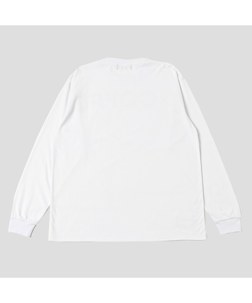 美品 ノーコーヒー モックネックシャツ 白 ロゴネーム 速乾 M表記 L相当 NO COFFEE（ノーコーヒー） tシャツ ビッグロゴプリントL/S TEE メンズ