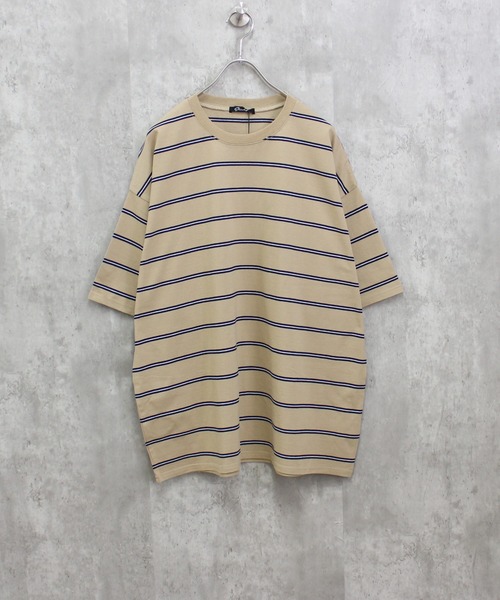 SHISKY（シスキー） tシャツ ボーダーBIGシルエット 半袖T メンズ