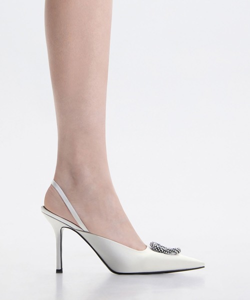 CHARLES ＆ KEITH パンプス ビーズド サークルスリングバック