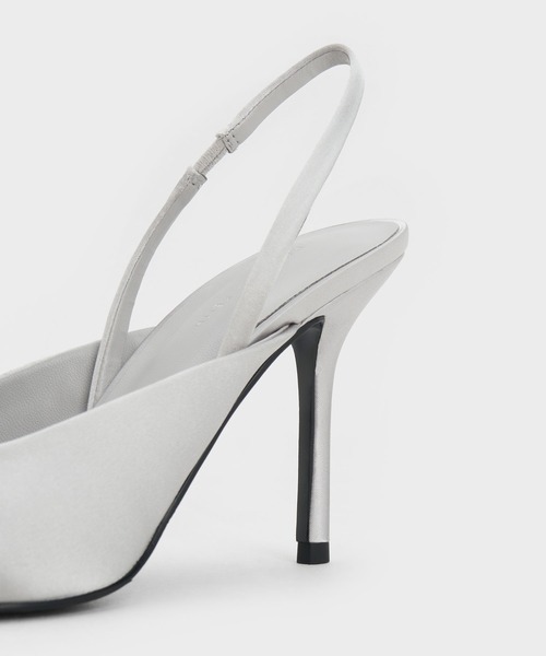 CHARLES ＆ KEITH パンプス ビーズド サークルスリングバック