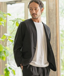ピン　ジャケット CAMBIO ジャケット ノーカラージャケット mj9515- ストレッチ