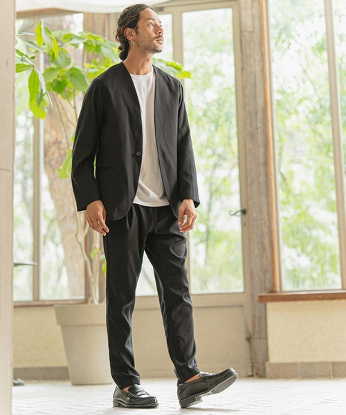 CAMBIO ジャケット ノーカラージャケット mj9515- ストレッチ
