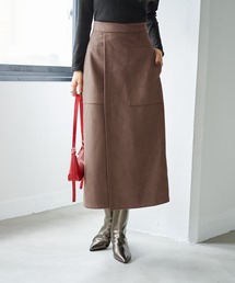 STYLE DELI（スタイルデリ） スカート スエード調ポケットラップ