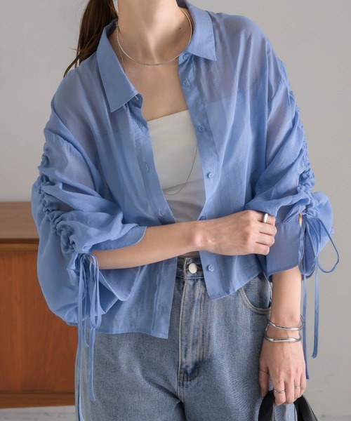 ブラウス シャツ 1枚で万能！ONとOFFで楽しむ！2wayリボンブラウス レディース mily bilet ブラウス シャツ 「mily bilet」“可愛い”しか着たく