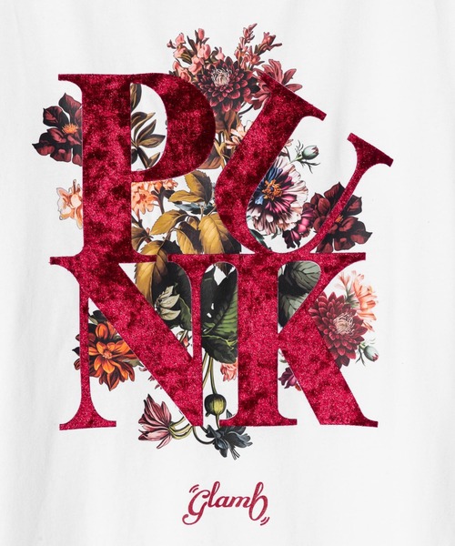 glamb（グラム） tシャツ Punk Bouquet T-Shirt / パンクブーケT