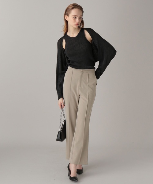再再販！ FOREVER21 パンツ 「2024SS」ラップスカート付きフレアパンツ パンツ