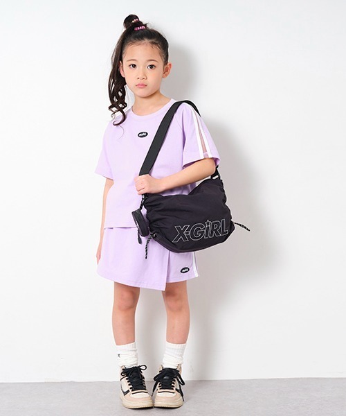 X-girl Stages tシャツ シアーラインバックロゴSETUP キッズ