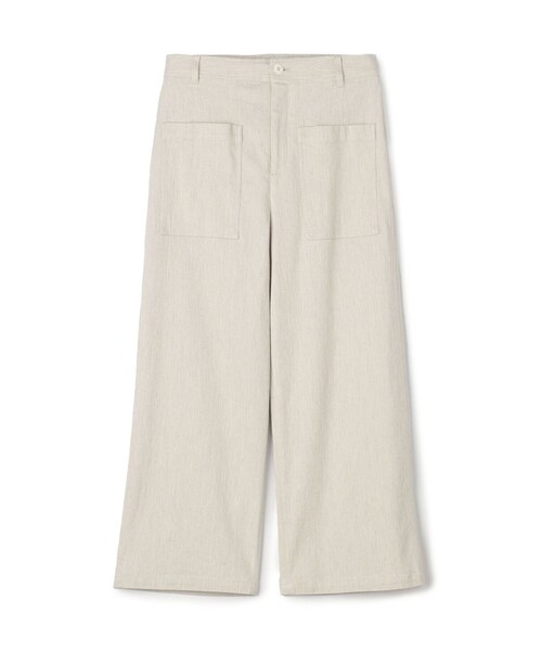 GALERIE VIE パンツ コットンリネンストレッチ クロップドパンツ