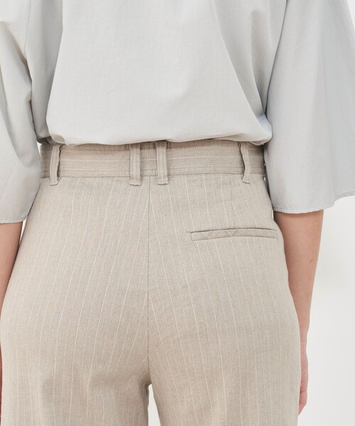 GALERIE VIE パンツ コットンリネンストレッチ クロップドパンツ
