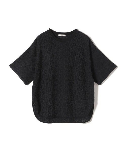 tシャツ ペプラムフレンチスリーブプルオーバー「手洗い可能」 レディース green label relaxing tシャツ バック ペプラム フレンチ