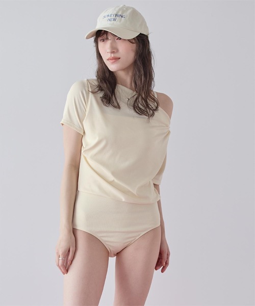 【試着のみ】SEA SKIトップス　カットソー SEA DRESS（シードレス） 水着 ルーズトップスドッキングワンピース