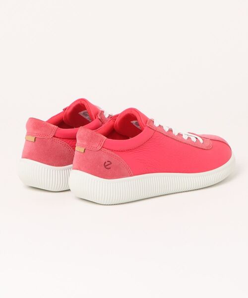Ecco ホワイト ピンクスニーカー 女性用24.5センチ ECCO STREET ACE WOMENS ウィメンズ レザースニーカー | ピンク