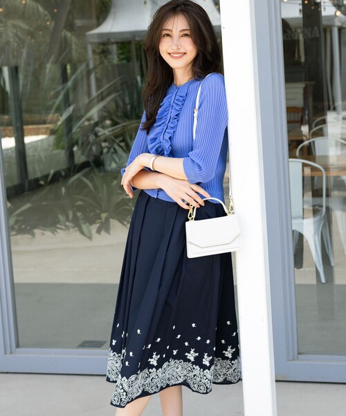 MAX MARA◇カーディガン(厚手)/L/レーヨン/WHT/千鳥格子/11-34-10721