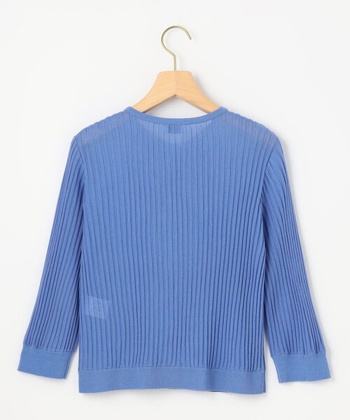 未使用 24AW 組曲 KUMIKYOKU シアーニット フリルカーディガン アンサンブル 7 モカ レディース 古着 中古 USED 組曲（KUMIKYOKU） カーディガン シアーニット フリルカーディガン