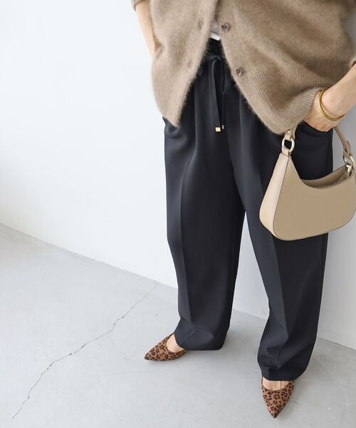 美品　ヘルムートラング　イージーパンツ　CREPE CULOTT ふわっと楽ちん。イージーケアコットン混ガーゼドレープパンツ［M3878