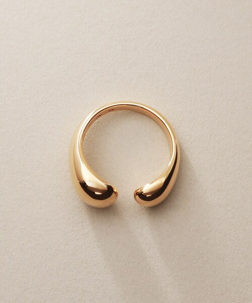 COCOSHNIK K10プランプシェイプ オープンリング 12号121000円 COCOSHNIK（ココシュニック） 指輪 リング K10プランプシェイプ