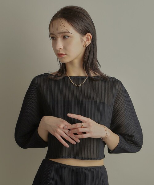 COCOSHNIK K10プランプシェイプ オープンリング 12号121000円 K10プランプシェイプオープン リング （リング）｜COCOSHNIK