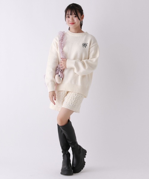 repipi armario（レピピアルマリオ） セットアップ ケーブルニット