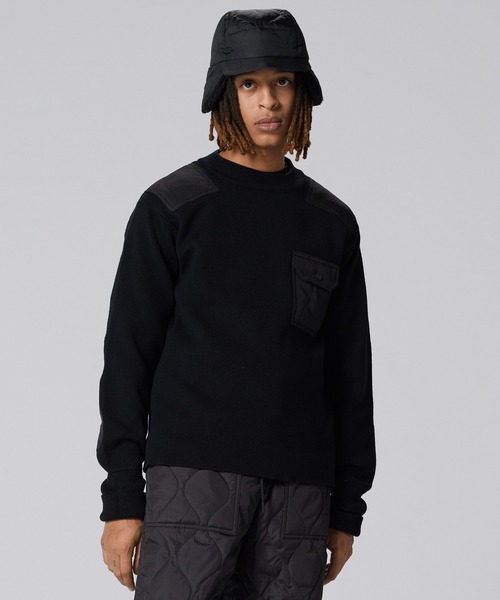 TORICI クルーネックニット ブラック　綿100 TORICI クルーネックニット ブラック 綿100 - メルカリ