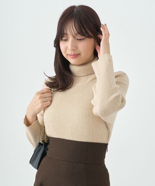 MARK&LONA オーバーニット　ミックスヤーンタートル　ニット　高級品 MARK&LONA オーバーニット ミックスヤーンタートル ニット 高級品