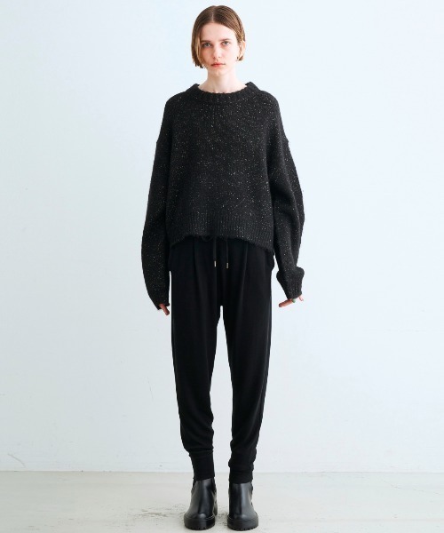 three dots（スリー ドッツ） パンツ ブラッシュド ジョガーパンツ