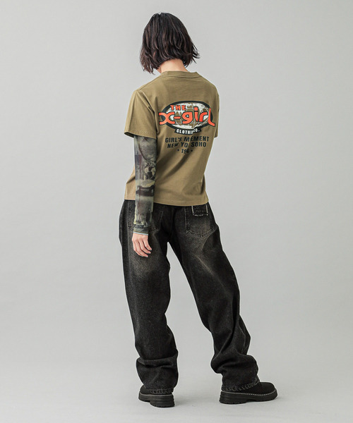 ジーンズ デニム デニムパンツ LOGO PATCH WIDE TAPERED DENIM PANTS レディース_12