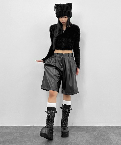 トップス yukkokoko LVEU. ニット セーター 「LVEU.」センタージップシャギーニット