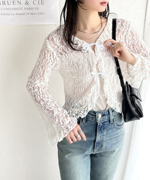 mily bilet カーディガン 「mily bilet」トレンドが華やか♪花柄
