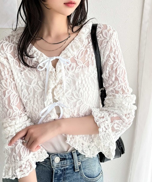 mily bilet カーディガン 「mily bilet」トレンドが華やか♪花柄