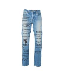 ジーンズ SLASH TYPE LOGO スリムストレートデニムパンツ メンズ｜ZOZOTOWN Yahoo!店