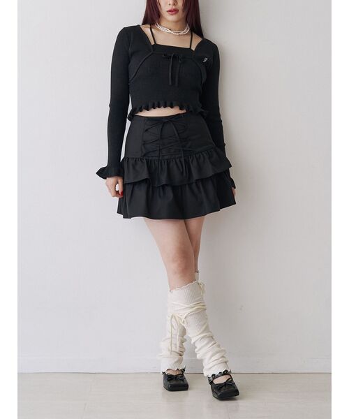 jouetie（ジュエティ） スカート レースアップティアードミニスカパン