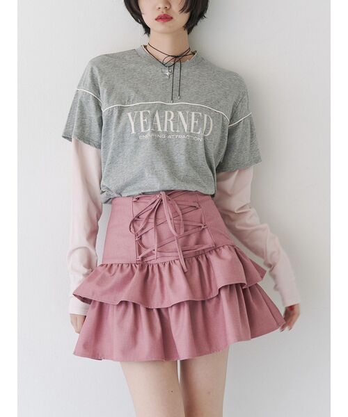 jouetie（ジュエティ） スカート レースアップティアードミニスカパン