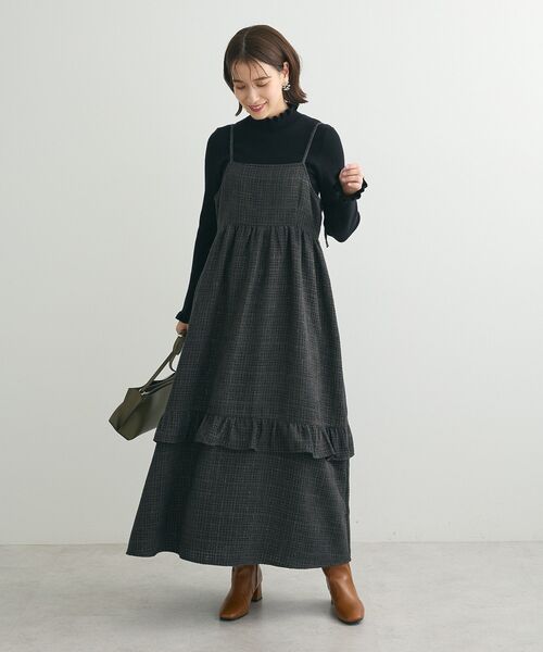 ELENCARE DUE ワンピース ツィードキャミワンピース : ZOZOTOWN Yahoo