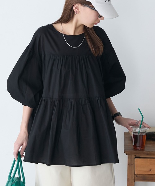 【新品】ベル ヴィンテージ ギャザーフリルデザインシャツミニワンピース SUMMER-SALE シフォンプリント フロントボタン ギャザー