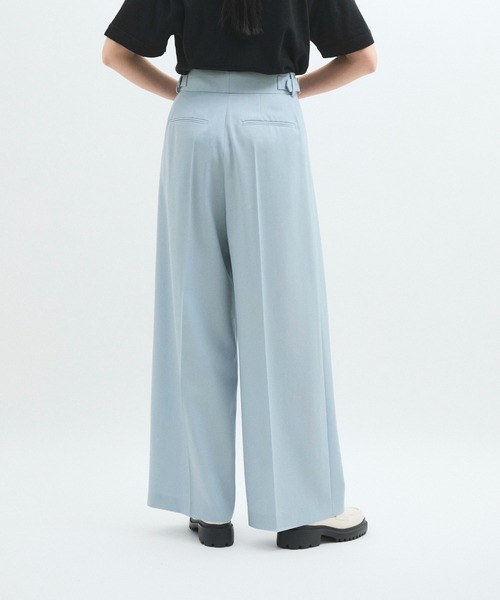 スラックス パンツ 「防シワ」・「洗える」2タックワイドスラックス レディース_5