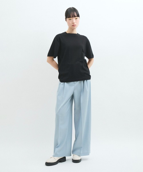スラックス パンツ 「防シワ」・「洗える」2タックワイドスラックス レディース_8