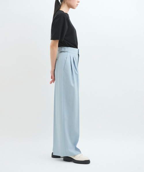 スラックス パンツ 「防シワ」・「洗える」2タックワイドスラックス レディース_12