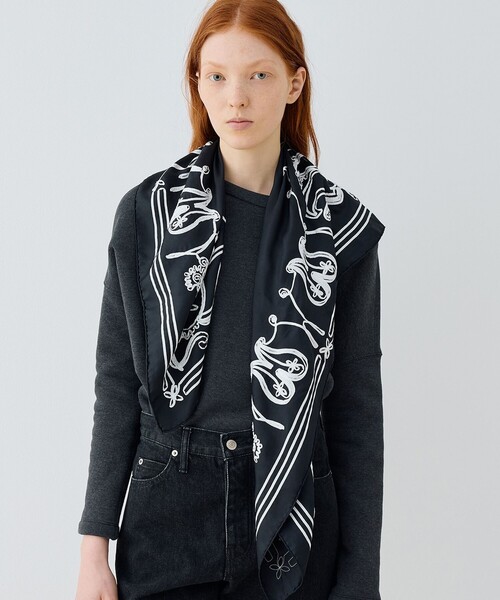 ASAUCE MELER（アソースメレ） マフラー ストール エンブロイダリー