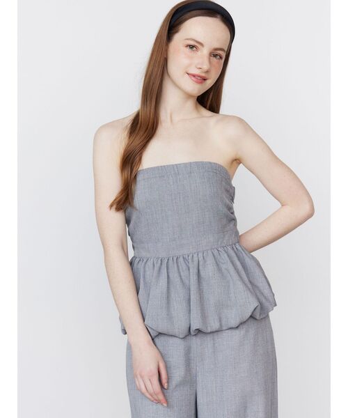 CALNAMUR チューブトップ ベアトップ BALLOON BARE TOPS