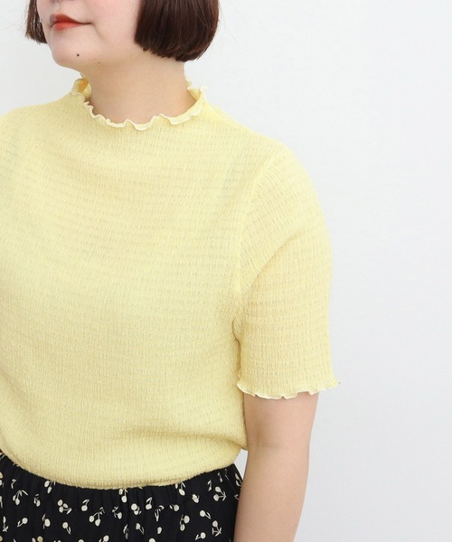 CHILD WOMAN tシャツ オーガニックブルーゼ メロー配色半袖プル